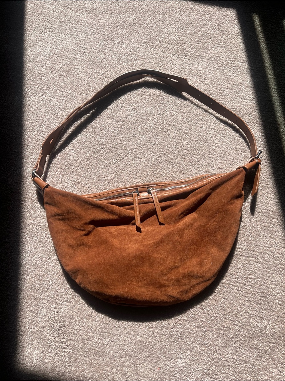 Forever 21 Brown Suede Shoulder Bag